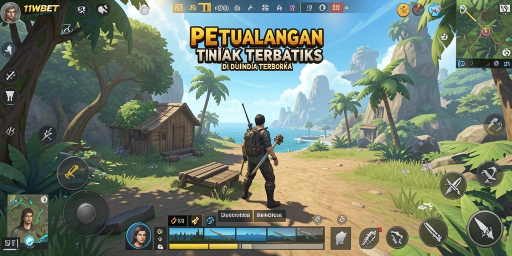 Tangkapan layar dari gameplay 11WBET yang menampilkan eksplorasi dunia terbuka.