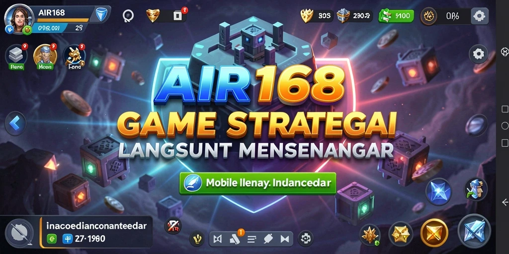 Tangkapan layar utama dari gameplay <strong>AIR168</strong> menampilkan aksi pertempuran strategi yang intens.