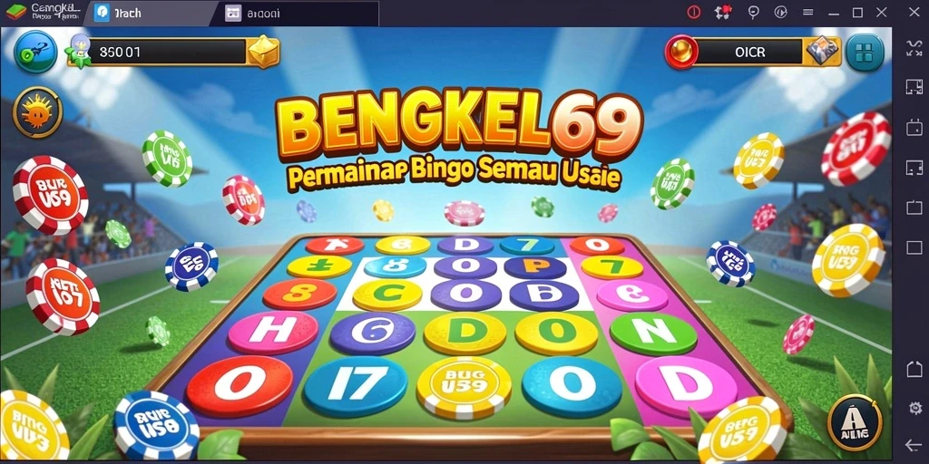 Tampilan permainan Bingo yang seru dan interaktif di BENGKEL69.
