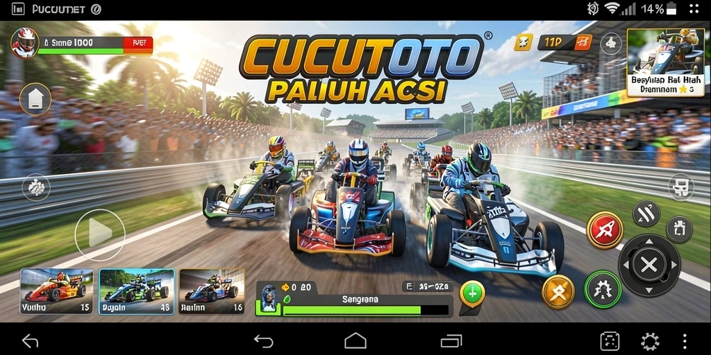 Tampilan gameplay CUCUTOTO yang mendebarkan dan menarik.