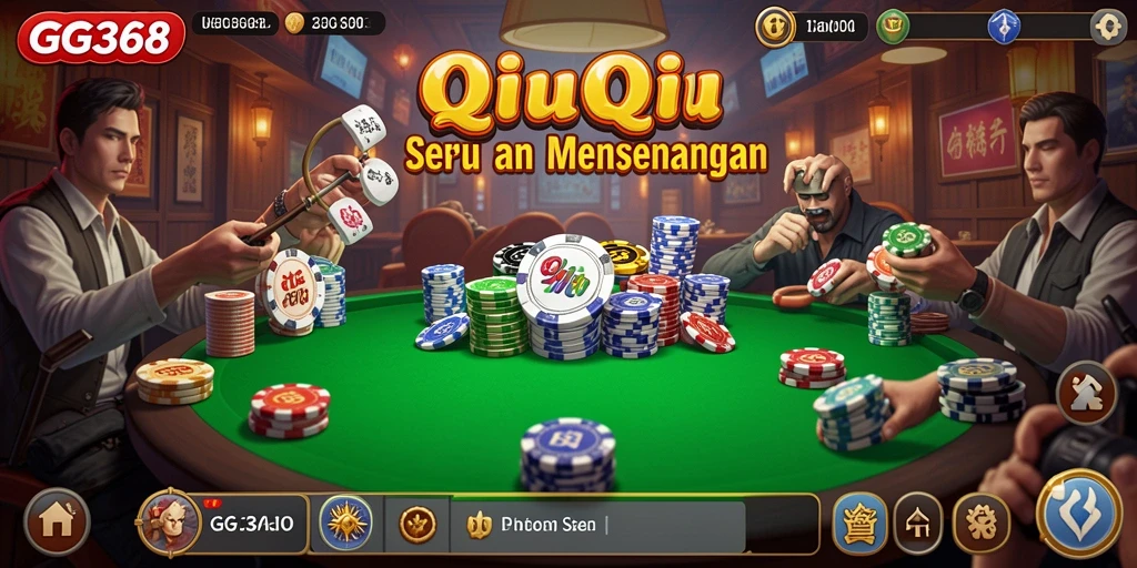 Tampilan gameplay QiuQiu yang seru di GG368.