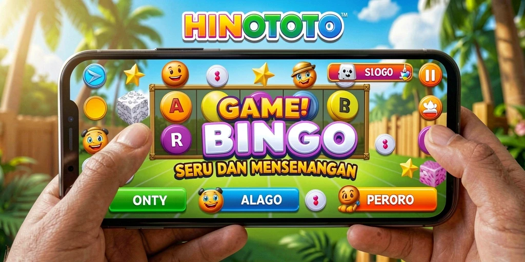 Screenshot gameplay HINOTOTO yang penuh aksi Bingo dan keseruan.