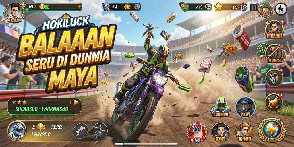 Tampilan seru gameplay balap di HOKILUCK.