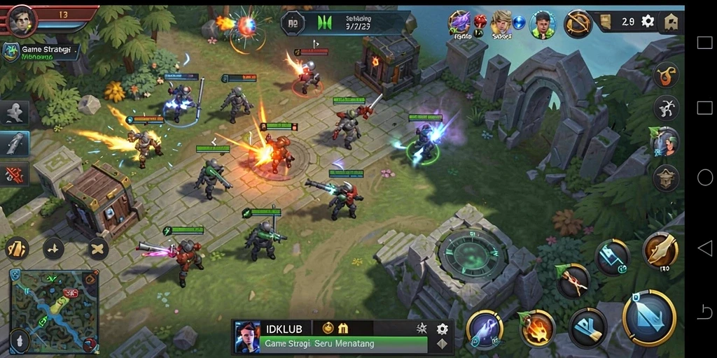 Screenshot permainan IDKLUB dengan aksi strategi yang menegangkan.