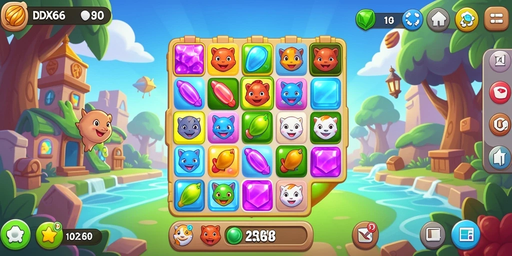 Tampilan gameplay seru IDX66 yang menantang dan penuh warna.
