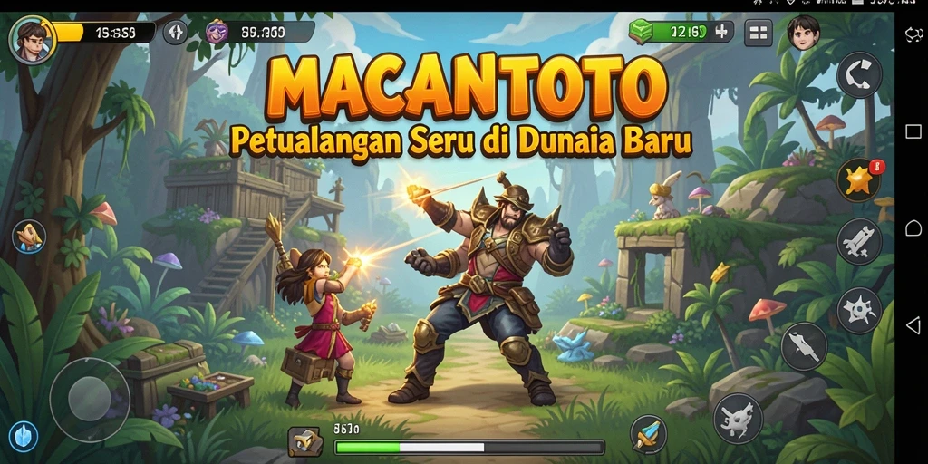 Tampilan gameplay <strong>MACANTOTO</strong> menunjukkan eksplorasi dunia yang menakjubkan.