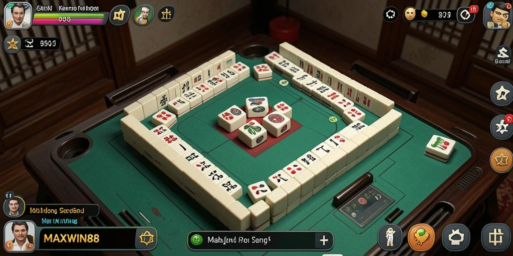 Screenshot utama MAXWIN88 menampilkan gameplay Mahjong yang mendebarkan.