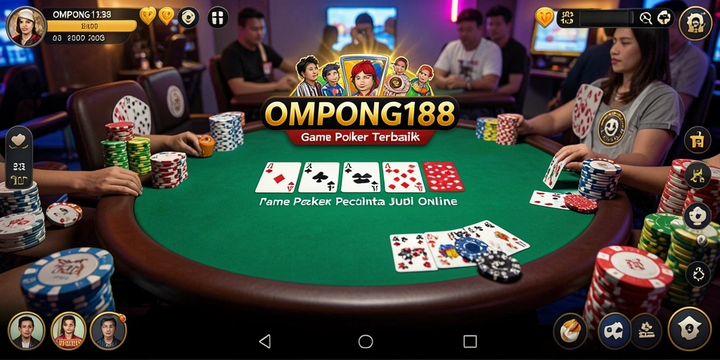 Tampilan menarik dari gameplay OMPONG188 yang penuh aksi Poker.