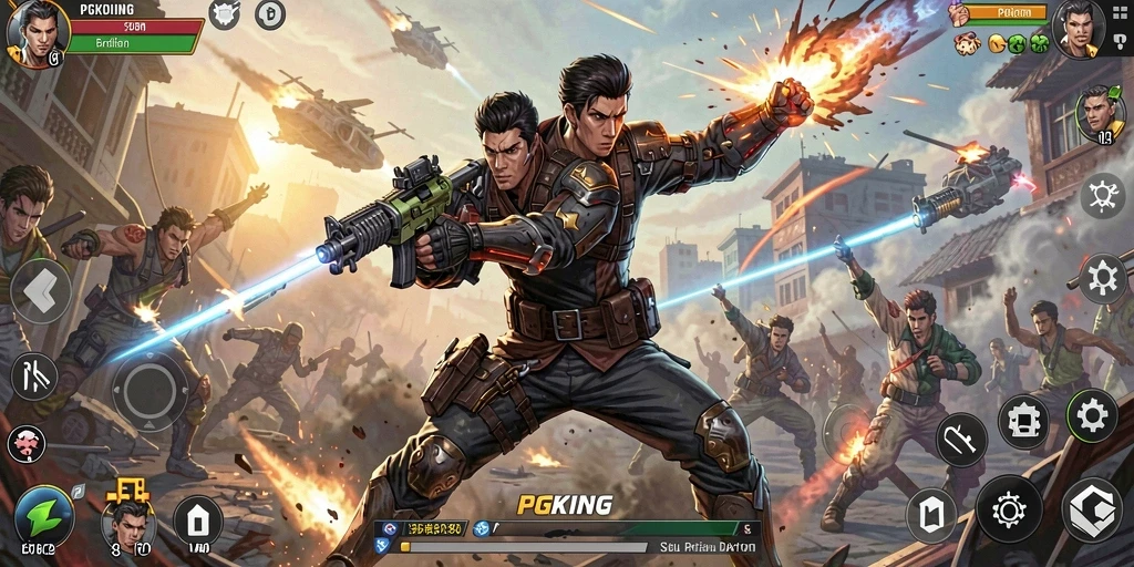 Gameplay seru PGKING dengan aksi bertarung yang intens.