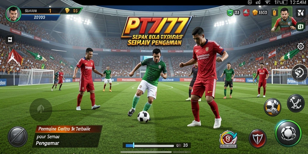Gameplay PT777 yang mendebarkan dalam permainan sepak bola.