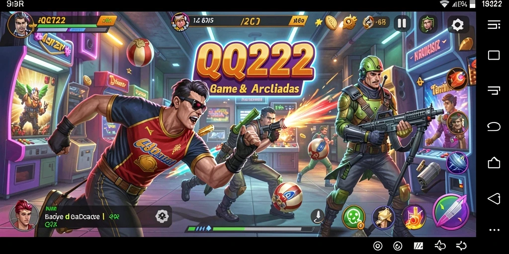 Tampilan gameplay seru dari QQ222 dalam genre Arcade
