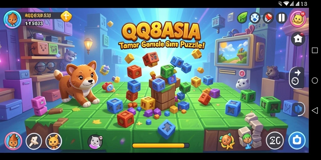 Tampilan gameplay QQ88ASIA menampilkan puzzle menarik dan interaksi yang menyenangkan.