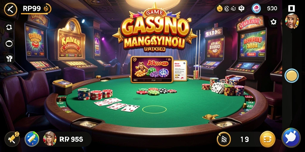 Tampilan atraktif gameplay kasino RP99 yang mengasyikkan.