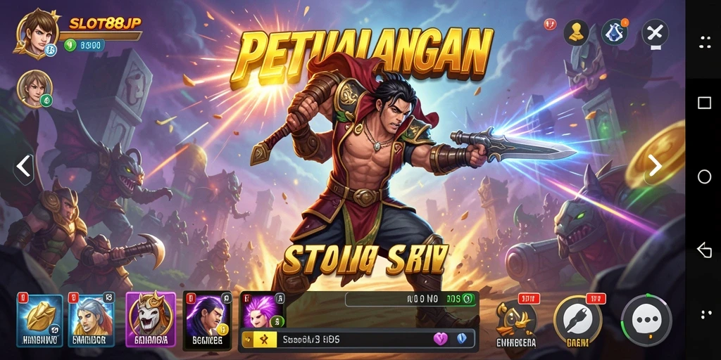 Tampilan gameplay SLOT88JP yang mendebarkan dan menantang.