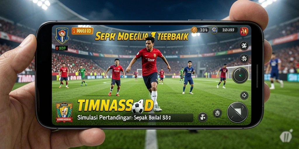 Tampilan permainan TIMNAS4D yang menampilkan aksi di lapangan sepak bola.