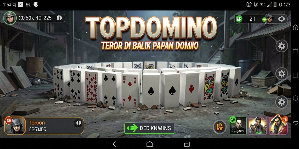 Screenshot gameplay <strong>TOPDOMINO</strong> memperlihatkan momen mencekam di dalam permainan.