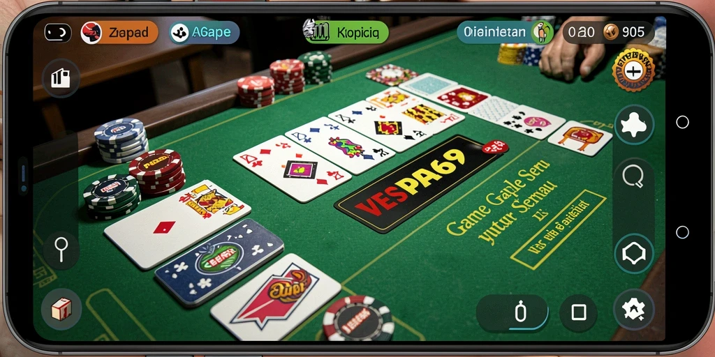 Gameplay seru VESPA69 dalam permainan Gaple yang menantang.